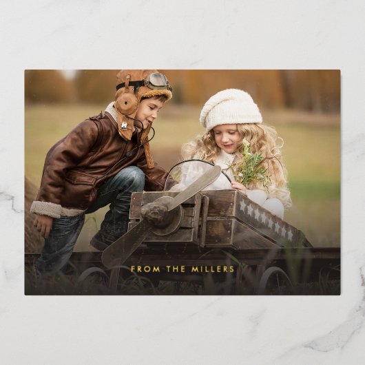 Prettig feest Snow Folie Feestdagenkaart (Voorkant)