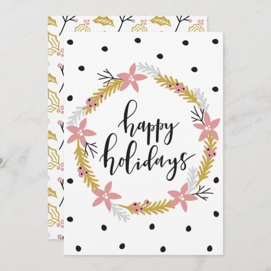 Prettig feest Write Uw Eigen Bericht Feestdagenkaart (Voorkant / Achterkant)