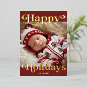 Prettig feestdagen Baby's eerste kerstfeest Tradit (Staand Voorkant)