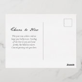 Prettig feestdagen Eenvoudige gouden folie vakanti (Achterkant)