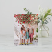 Prettig feestdagen Eenvoudige gouden folie vakanti (Staand Voorkant)