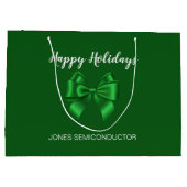 Prettig feestdagen Elegante groene kleur Groot Cadeauzakje (Achterkant)