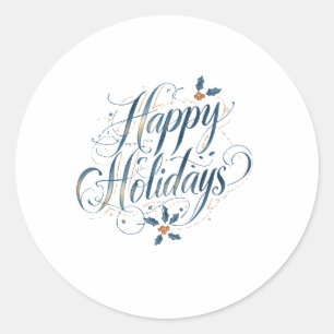 Prettig feestdagen Gelukkig kerstfeest Familie Nie Ronde Sticker