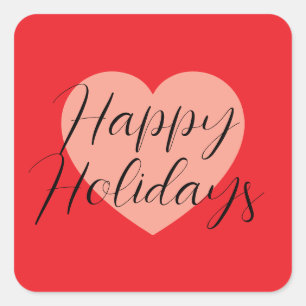 Prettig feestdagen Gelukkig kerstfeest Vakantie Ha Vierkante Sticker