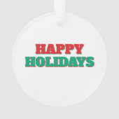 Prettig feestdagen Gelukkig kerstfeest Vakantie ti Ornament (achterkant)