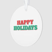 Prettig feestdagen Gelukkig kerstfeest Vakantie ti Ornament (voorkant)