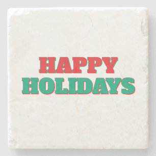 Prettig feestdagen Gelukkig kerstfeest Vakantie ti Stenen Onderzetter