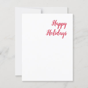 Prettig feestdagen kerst handschrift rood wit briefkaart