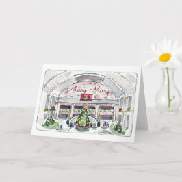 Prettig feestdagen kerstkaart opgevouwen wenskaart kaart