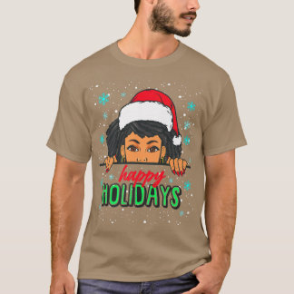 Prettig feestdagen Kerstmis Pyjama Lelijke Kersttr T-shirt