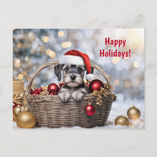 Prettig feestdagen Kerstmis Schattige Schnauzer Pu