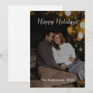 Prettig feestdagen Moderne typografie Kerst foto Feestdagenkaart