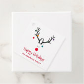 Prettig feestelijke kerst grappige Kerstmis rendie Bedankjes Labels (In situ)