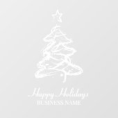 Prettig feestelijke moderne kerstboom bedrijf raamsticker (Vel)