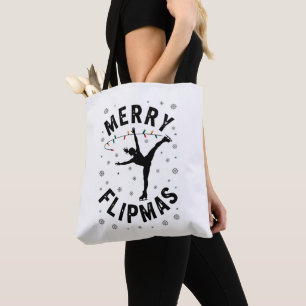 Prettig Flipmas IJs Schaatser Kunstschaatsen Kerst Draagtas