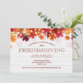 Prettig Friendsgiving herfst diner feestmaal Kaart (Staand voorkant)