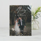 Prettig getrouwd Pasgetrouwd meneer en mevrouw Ker Feestdagenkaart (Staand voorkant)