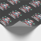 Prettig Glitchkerstmis Codeur Programmeur Kerstman Cadeaupapier (Hoek)