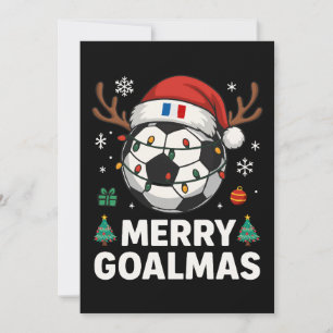 Prettig Goalmas Frankrijk - Grappig Voetbal Kerstm Kaart