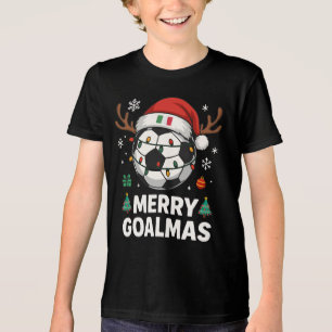 Prettig Goalmas Italië - Grappig Voetbal Kerstmis Tri-Blend Shirt