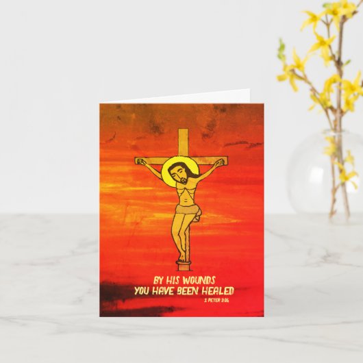 Prettig Goede Vrijdag Pasen Kaart (Gele Bloem)