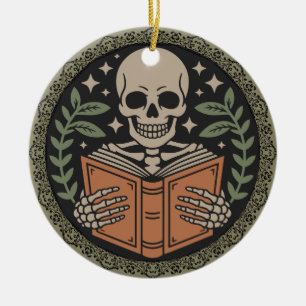 Prettig Gothmas voor mijn favoriete boekenliefhebb Keramisch Ornament