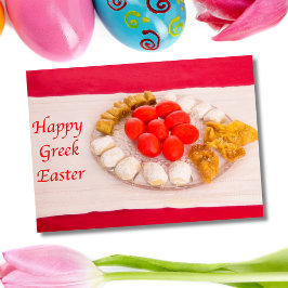 Prettig Grieks Pasen met Griekse Koekjes Kaart
