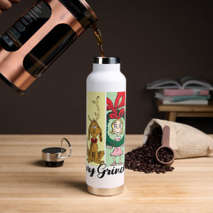 Prettig Grinch Kerst Collage Waterfles