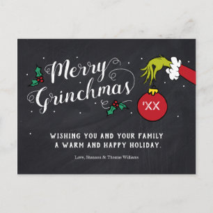 Prettig Grinchmas Grinch Feestdagen Briefkaart