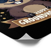 Prettig Groundhog-dag 2025 Grappige houtchuck  Poster (Hoek)