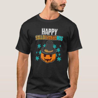 Prettig Hallothanksmas Halloween Kabouters Thanksg T-shirt