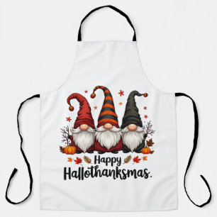 Prettig Hallothanksmas Halloween Kerstmis Kabouter Schort