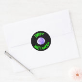 Prettig Halloween 3D schedel Ronde Sticker (Envelop)