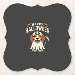 Prettig Halloween Beagle Hond Design_1 Kartonnen Onderzetters