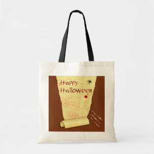 Prettig Halloween Bloederige Behang Tote Bag