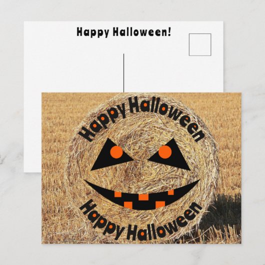 Prettig Halloween Boeren Rancher Hé Zakken Vullen  Briefkaart (Voorkant / Achterkant)