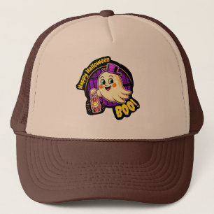 Prettig Halloween BOO! Schattig Retro Spookje met Trucker Pet