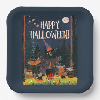 Prettig Halloween Bosheksen Papieren Bordje