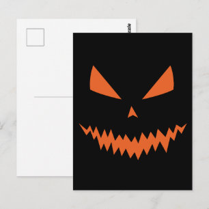 Prettig Halloween Cool engstigende Jack O'Lantern Briefkaart