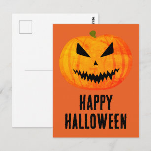 Prettig Halloween Cool engstigende Jack O'Lantern Briefkaart