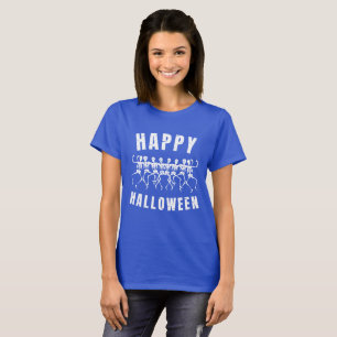 PRETTIG HALLOWEEN DANSENDE SKELETTEN T-SHIRT