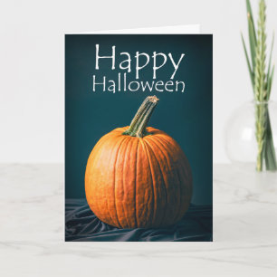 Prettig Halloween Eenvoudige Pompoen Stilleven Feestdagen Kaart