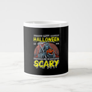 Prettig Halloween Eet, Drink En Wees Schattig Cool Extra Grote Beker