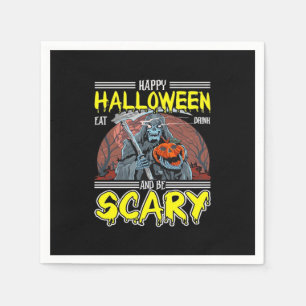 Prettig Halloween Eet Drink En Wees Schattig Cool Servet