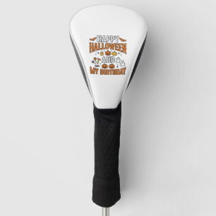 Prettig Halloween en mijn verjaardag Vintage ontwe Golfheadcover
