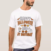 Prettig Halloween en mijn verjaardag Vintage ontwe