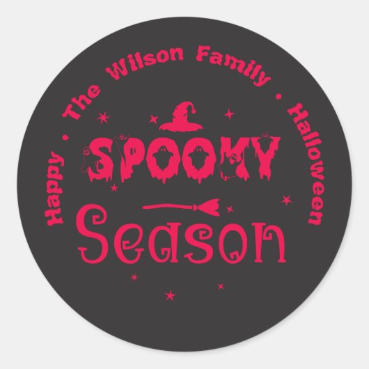 Prettig Halloween enge seizoen Ronde Sticker (Voorkant)