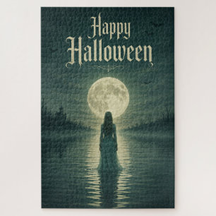 Prettig Halloween Ethische Gothische Maneschijn Si Legpuzzel