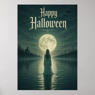 Prettig Halloween Ethische Gothische Maneschijn Si Poster