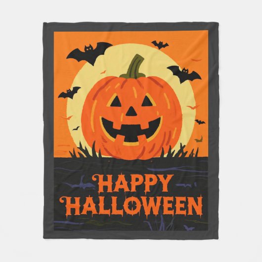 Prettig Halloween Fleece Deken (Voorkant)